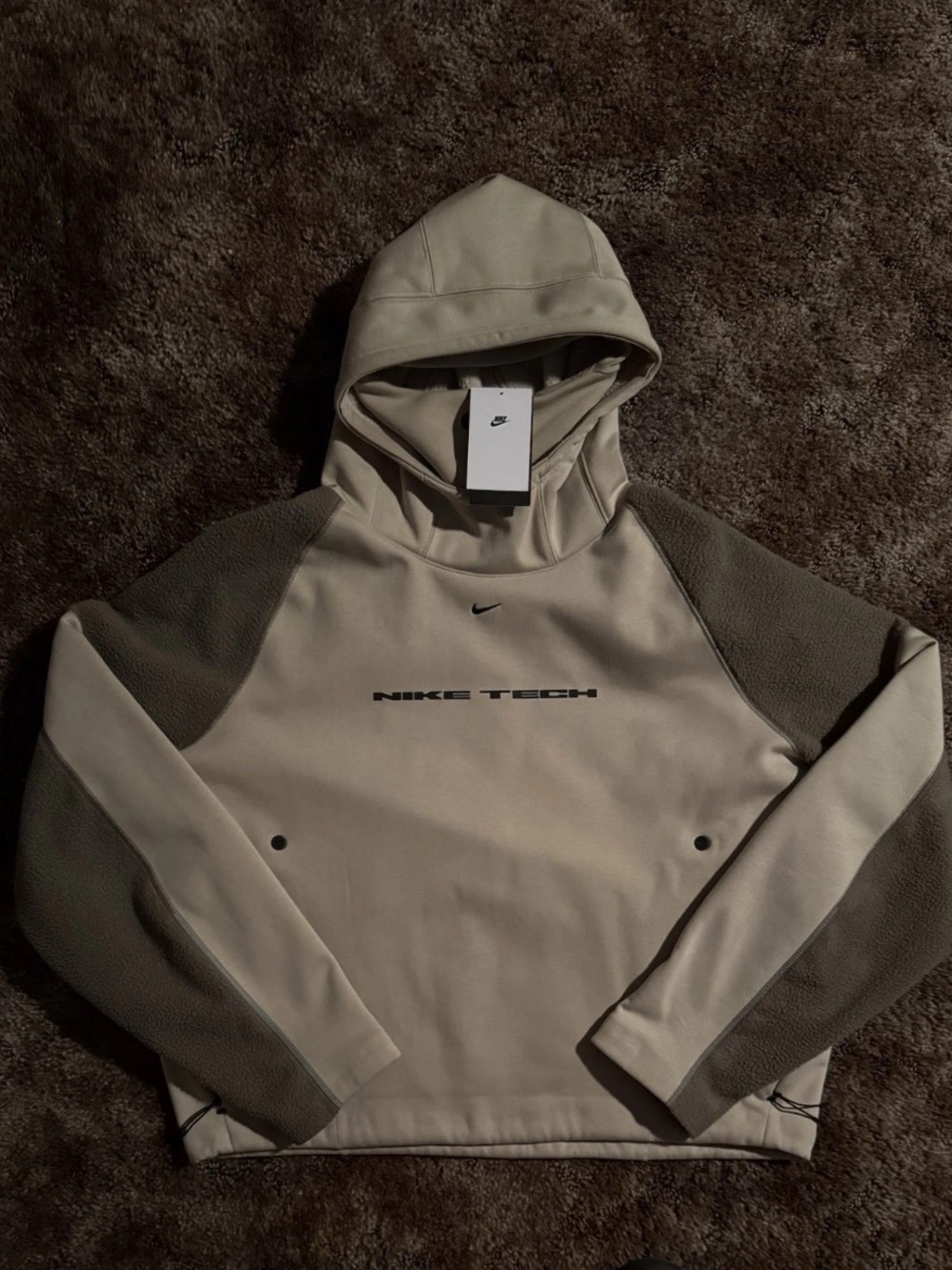 🌵NWT Nike Tech Boreas Oversized Hoodie Desert Khaki /Olive Size Large🐫